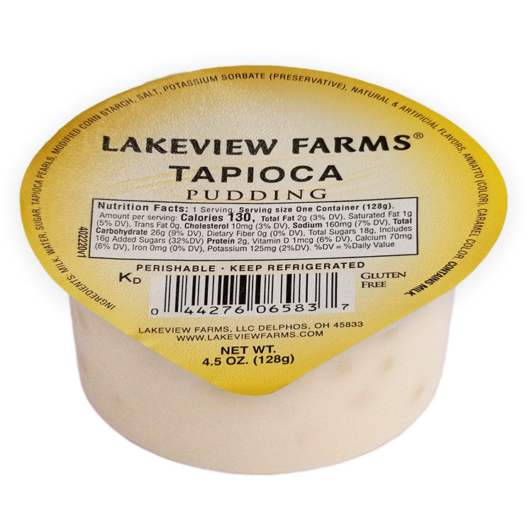 LVF Almondmilk Pudding Vanilla Bean 4 Pack 3.75oz Lakeview Farms