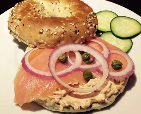 Salads of the Sea Double Smoked Salmon Bagel Website