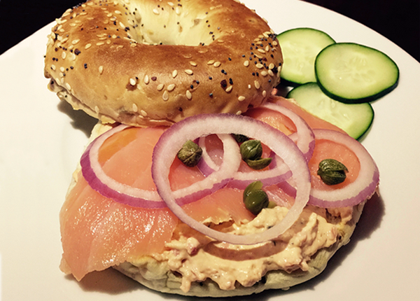 Salads of the Sea Double Smoked Salmon Bagel Website