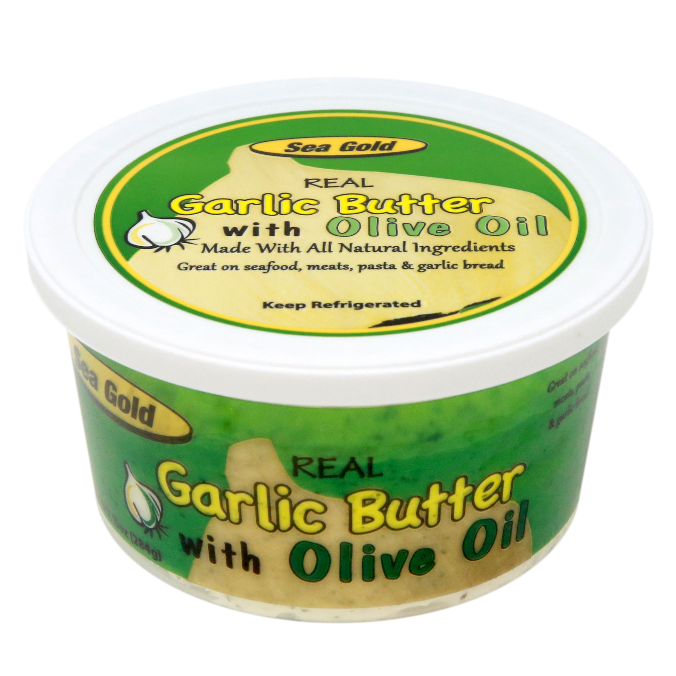 Sea Gold Garlic Butter With Olive Oil 10oz Lakeview Farms