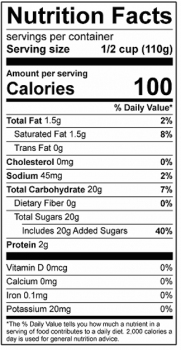 Strawberry Parfait Nutrition Facts 