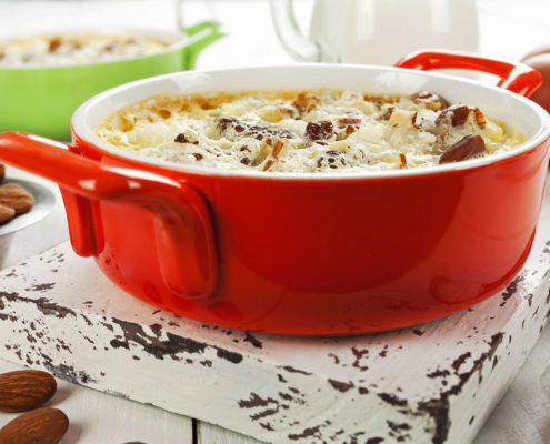 Baked Rice Pudding with Raisins and Almonds 1